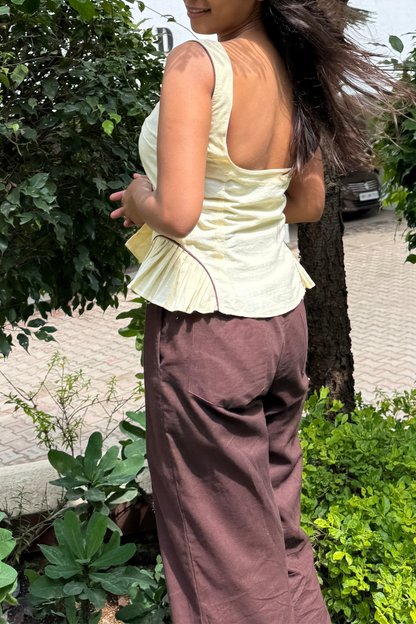 Yellow Fruit Stripe Co-ord Set