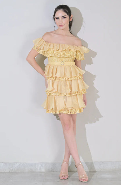 Lemon Meringue Frill Dress