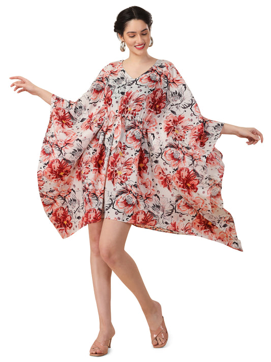 FIT AND FLARE PRINTED KAFTAN