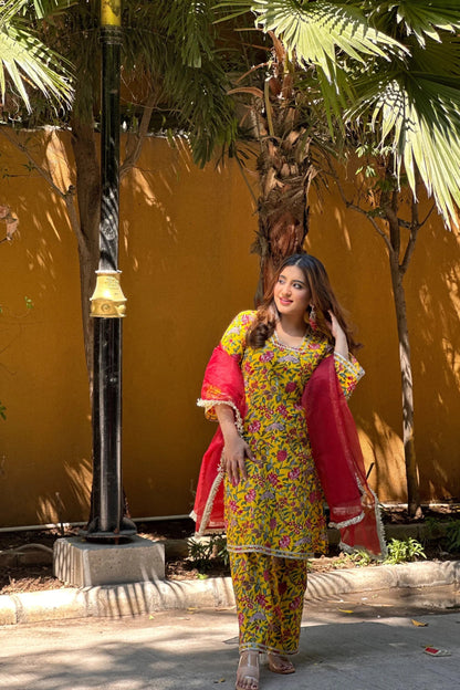 ADAKARI COTTON STRAIGHT SUIT SET