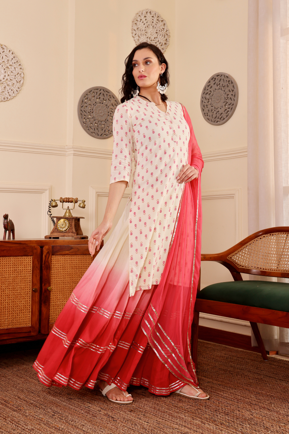ARZU KURTA SKIRT SET