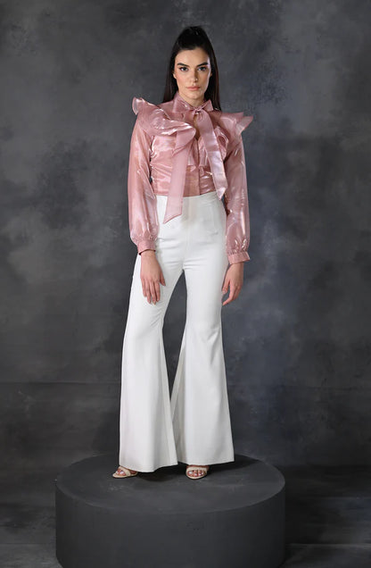 Rose Gold Ruffle Shirt