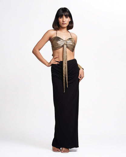 Cocktail - Golden Black 2- Piece Drape Set( Set of 2 )