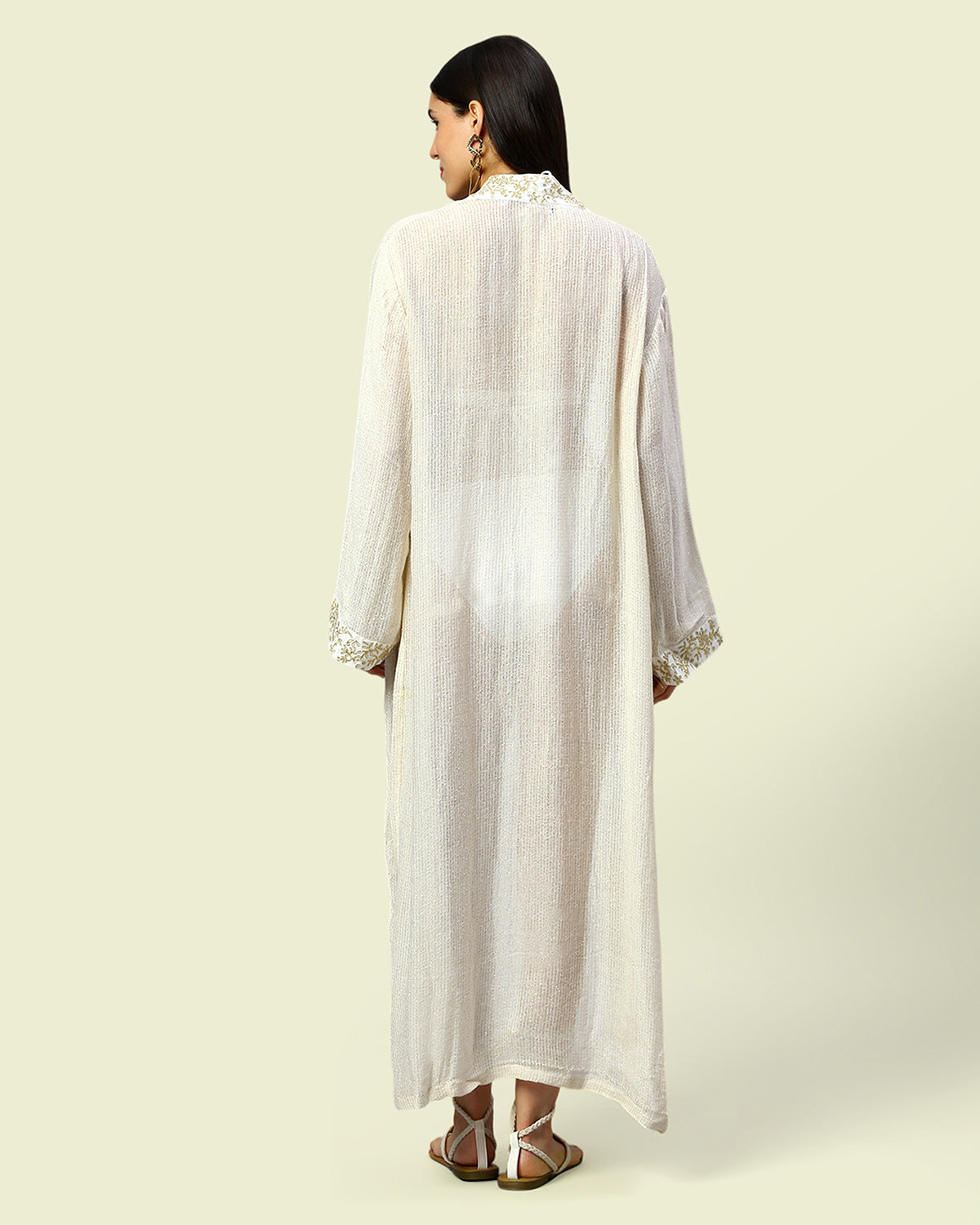 Gold Silver Cover Up Kaftan