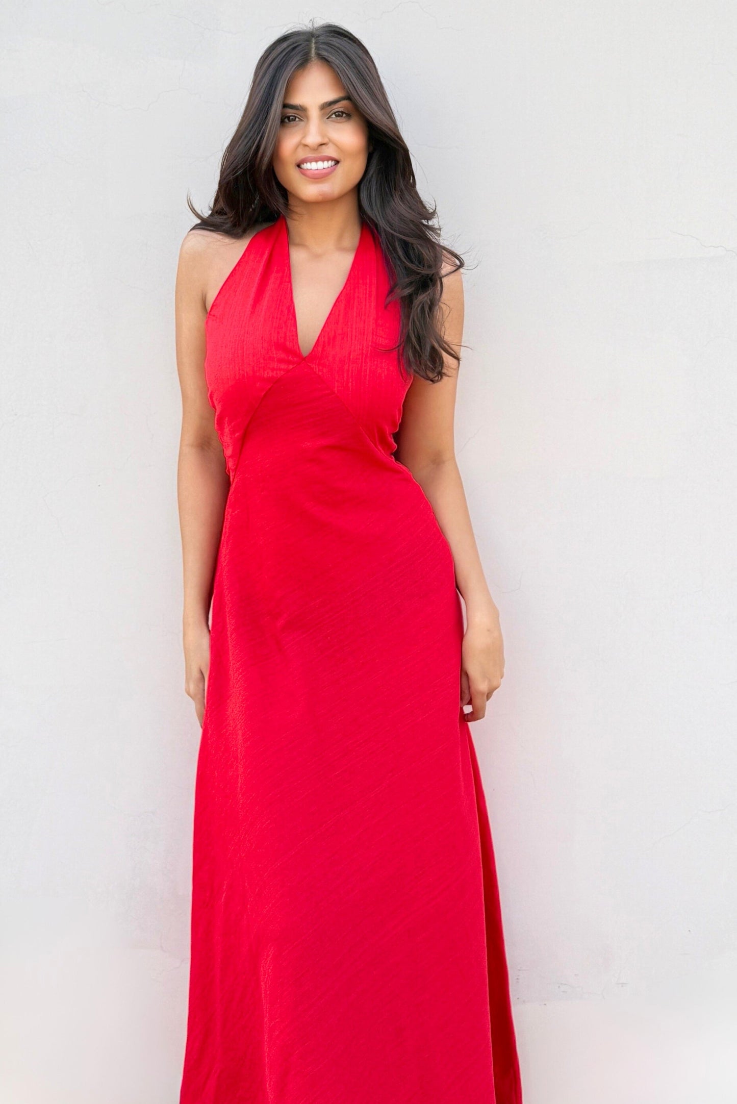 Scarlet Halter Maxi Dress