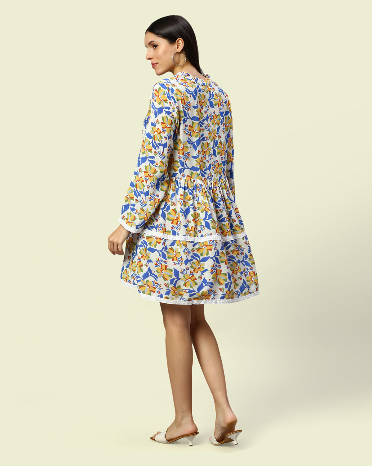 Cupro Modal Midi Floral Dress