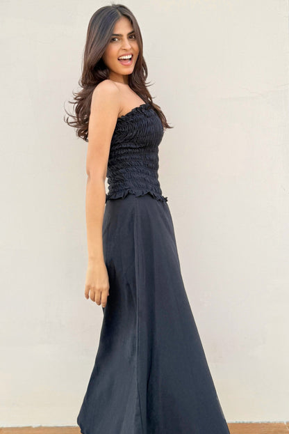 Noir Smocked Dress