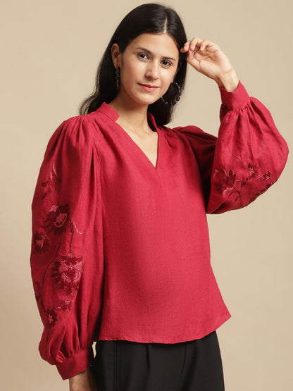 Vivienne Hemp Top Red