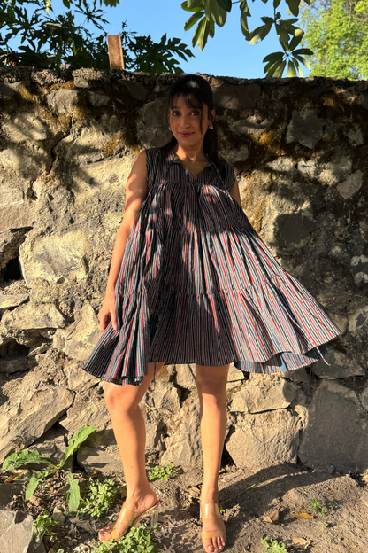 Midnight Ajrakh Dress
