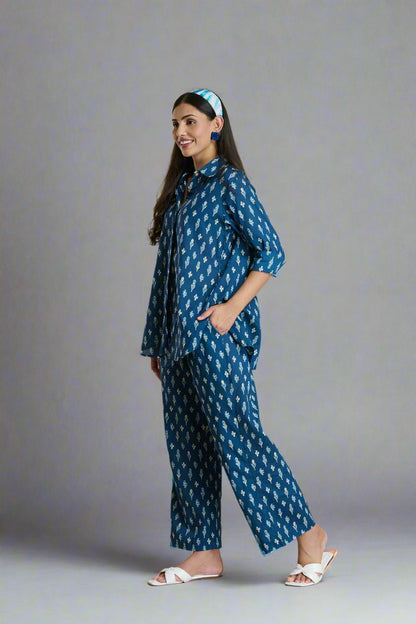 Ikat Indigo Coord Set (Set of 2)