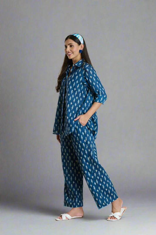 Ikat Indigo Coord Set (Set of 2)