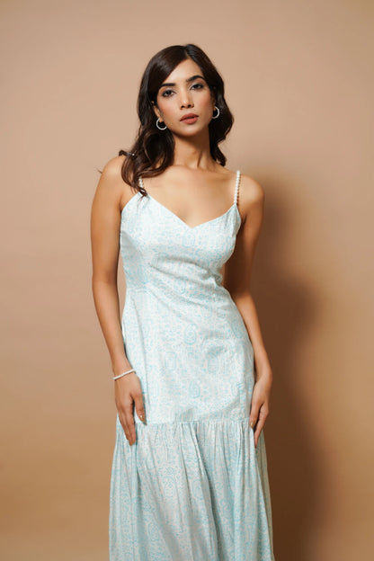 Firozi block print midi