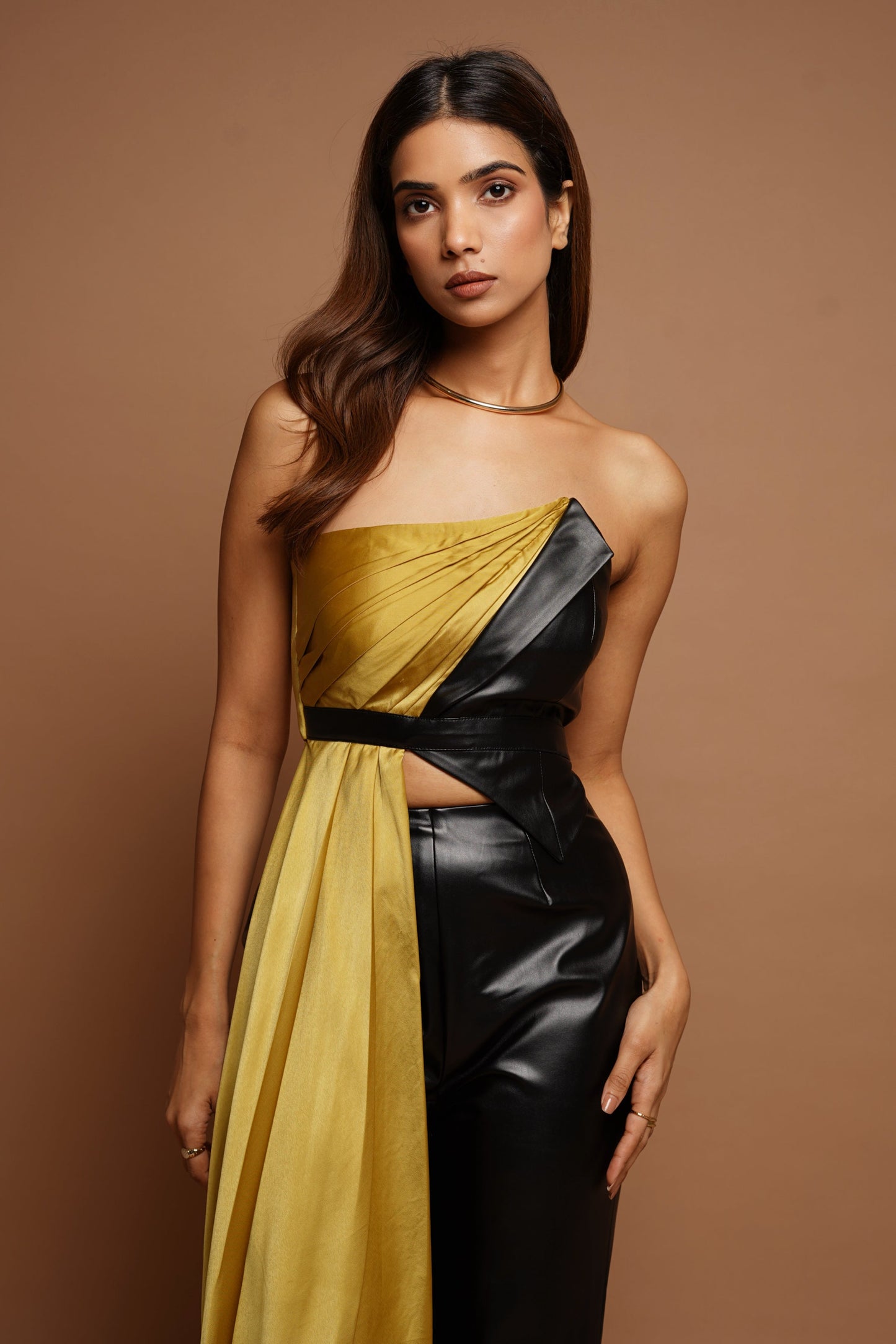 Leather Satin Co-ord (Set of 2)