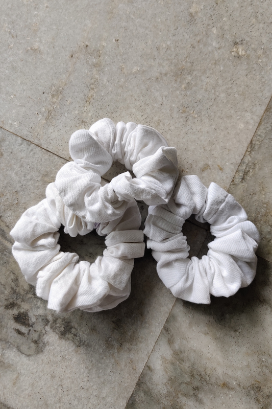 White Hemp Scrunchie