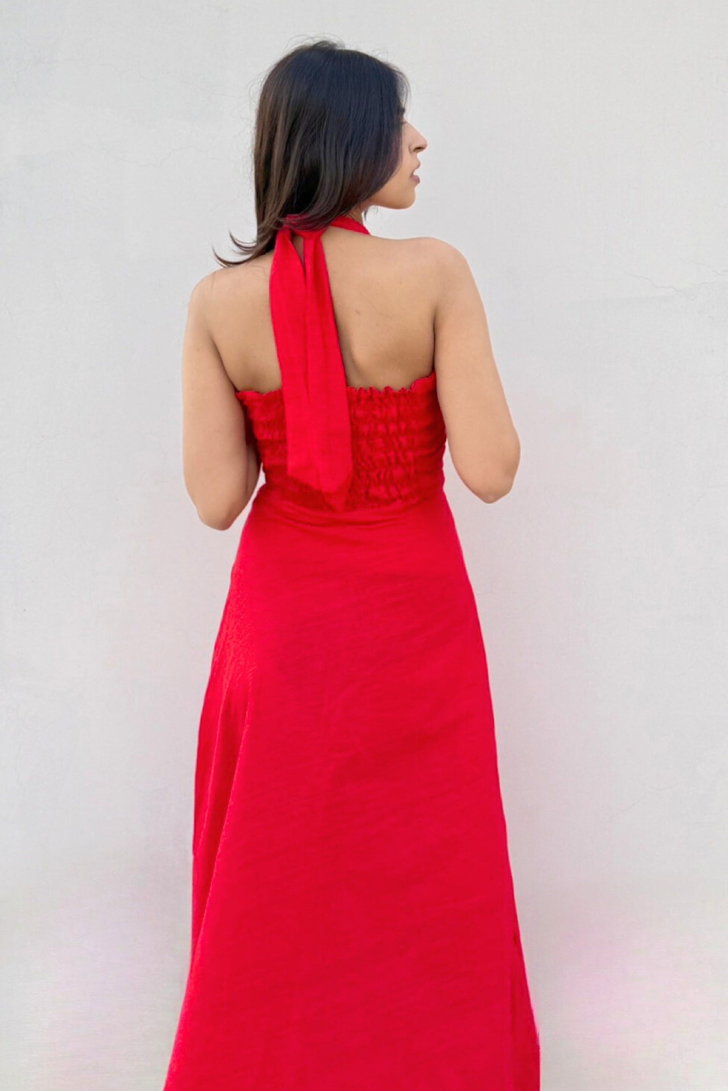 Scarlet Halter Maxi Dress