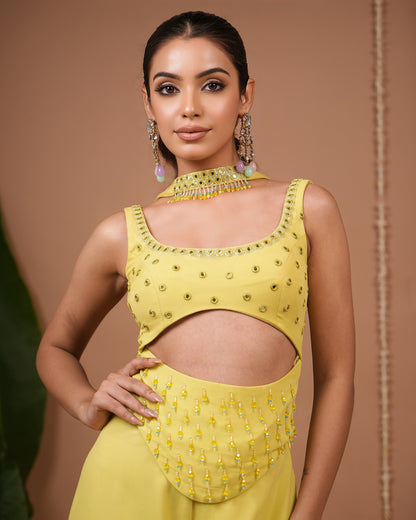 Lime Georgette Indo Set (Set of 3)