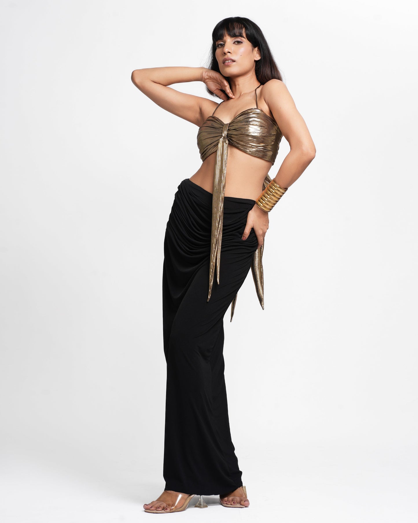 Cocktail - Golden Black 2- Piece Drape Set( Set of 2 )