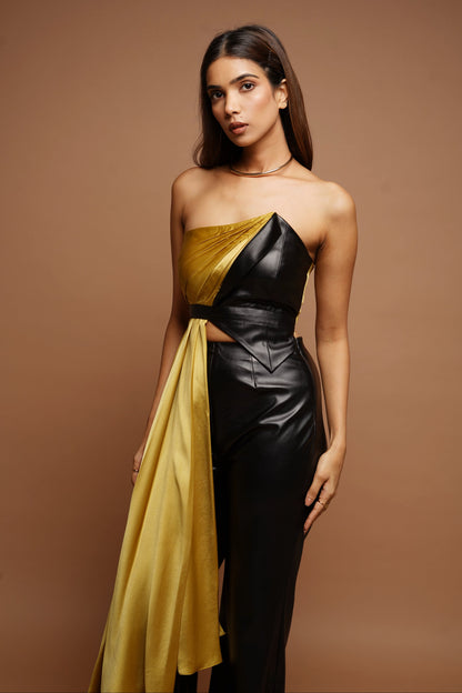 Leather Satin Co-ord (Set of 2)