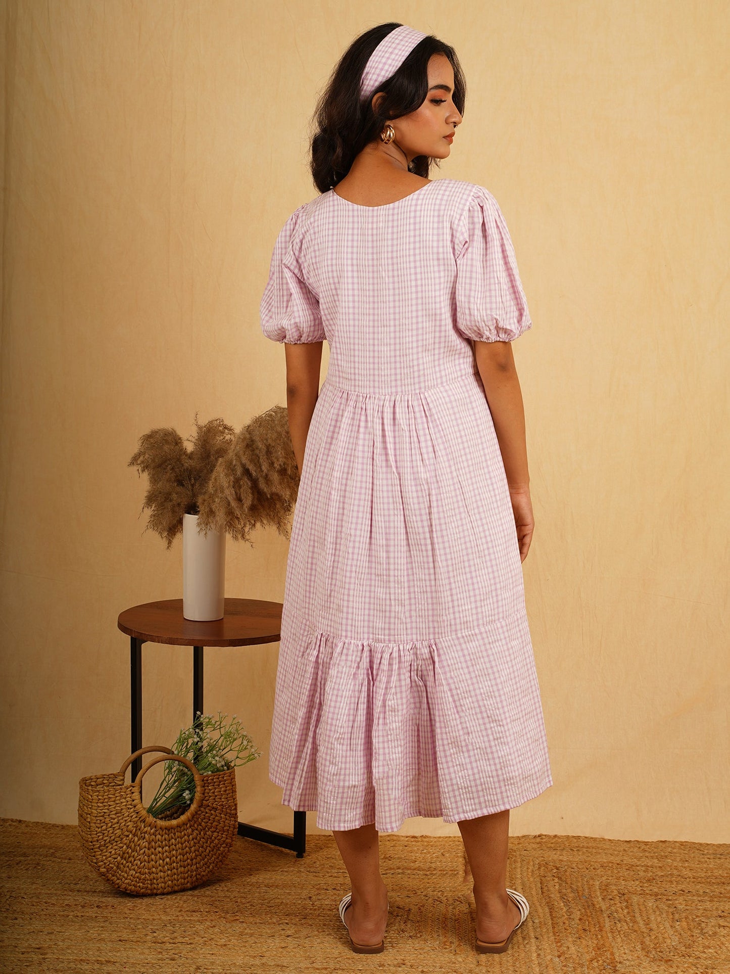 Gimme mauve cotton dress