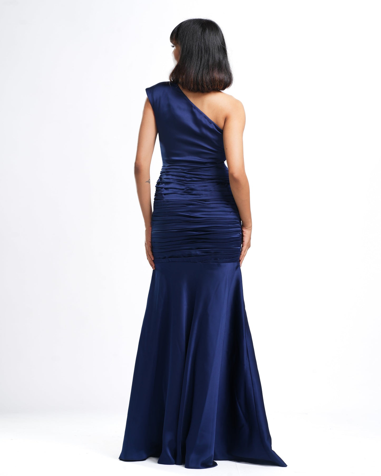 Nellie - Navy Blue Sheath Long Dress