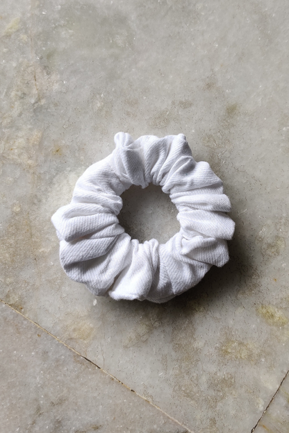 White Hemp Scrunchie