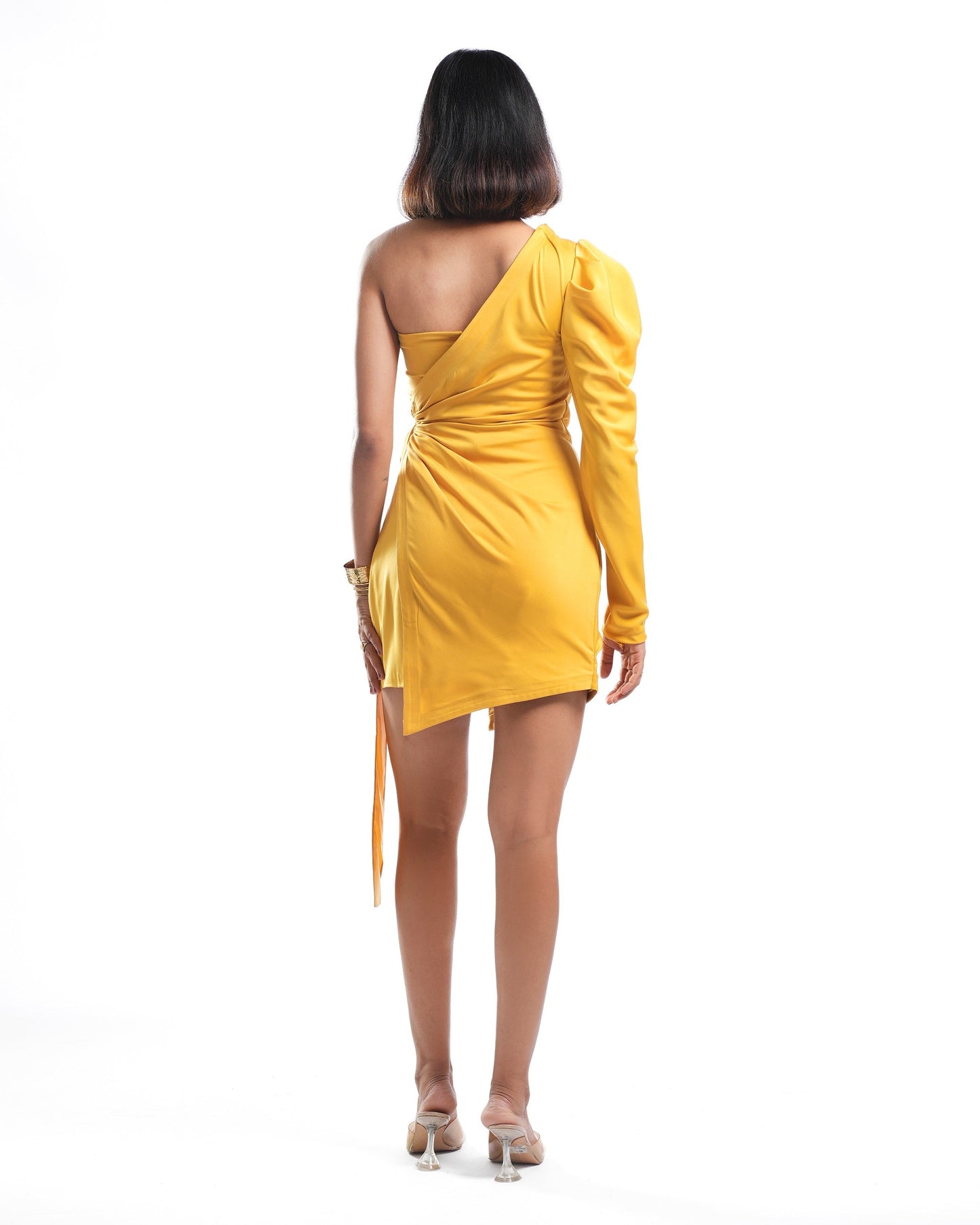 Daisy - Sunglow Yellow One-Shoulder Mini Dress
