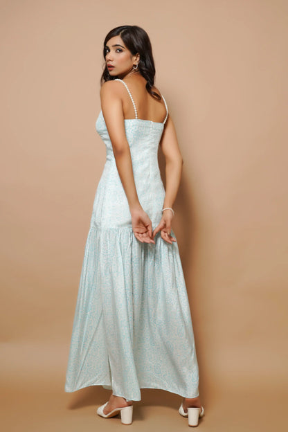 Firozi block print midi