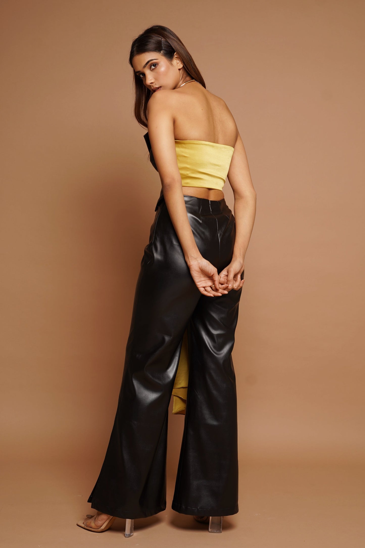 Leather Satin Co-ord (Set of 2)