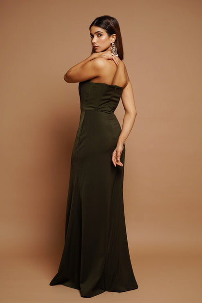 Kai Green Corset Long Dress