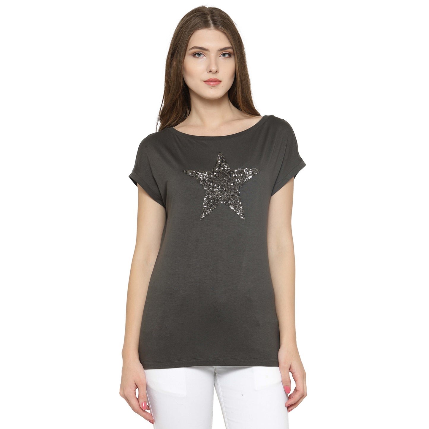 Gray Star Top