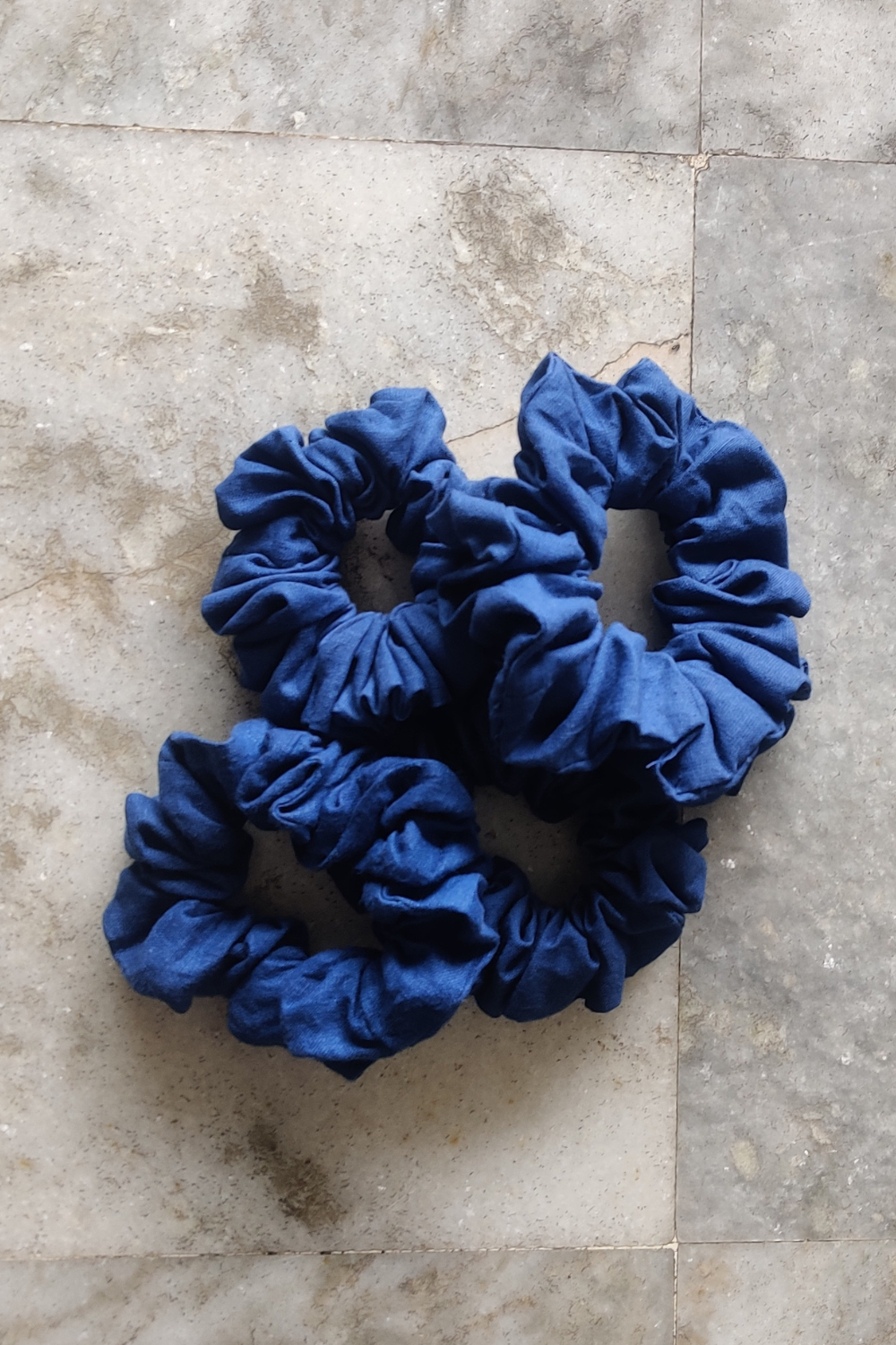 Dark Blue Hemp Scrunchie