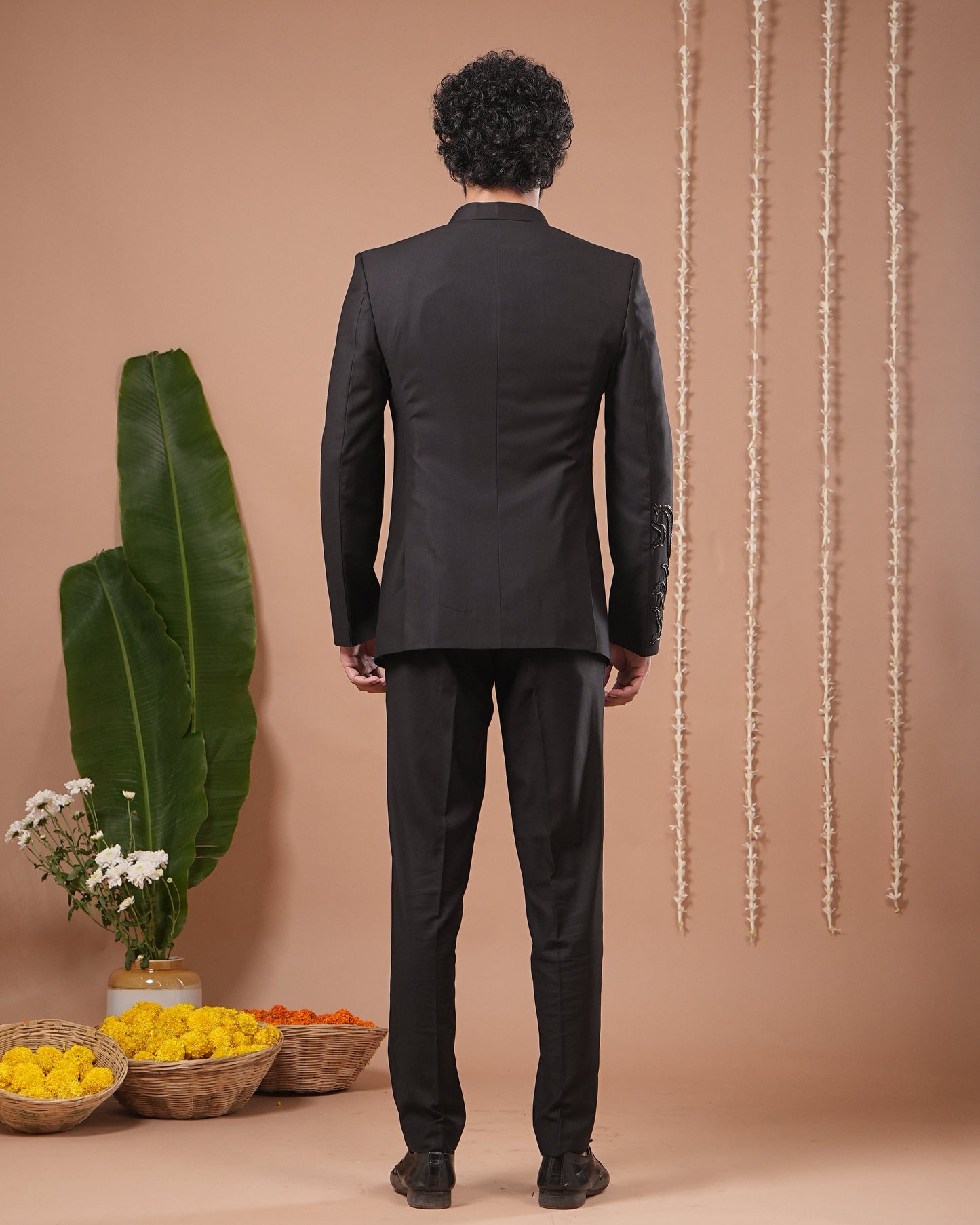 Black Jodhpuri Set (Set of 3)