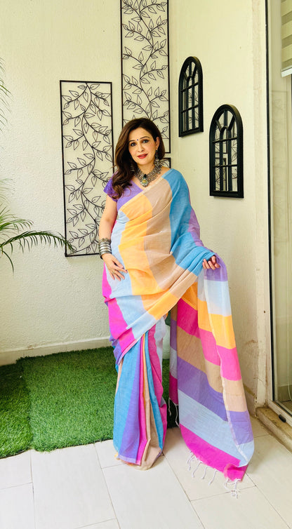 Arya Multi color saree with blouse