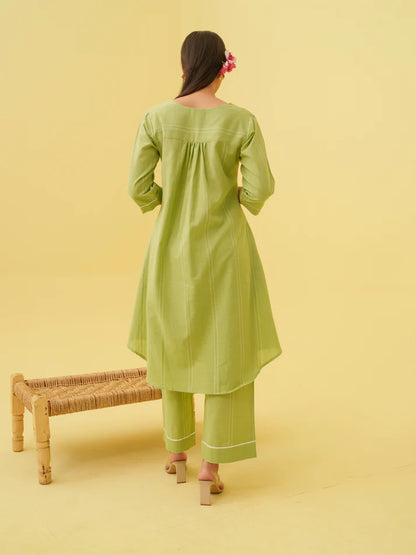 Summer Palm Kurta Set