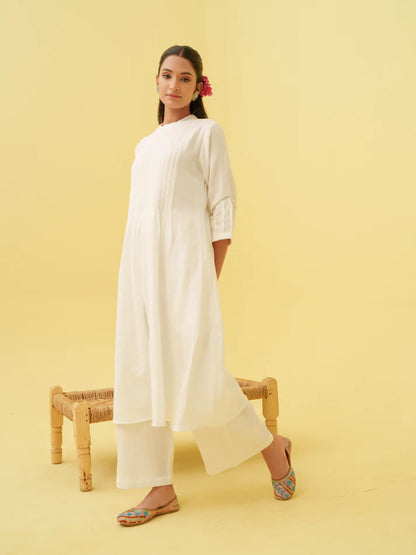 Blooming White Kurta Set