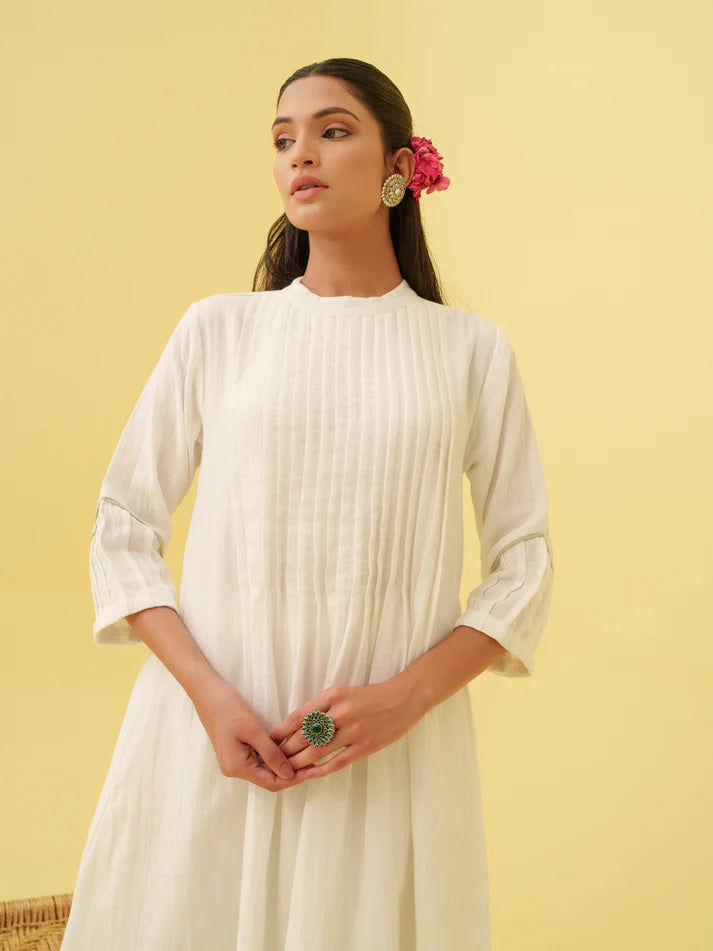 Blooming White Kurta Set