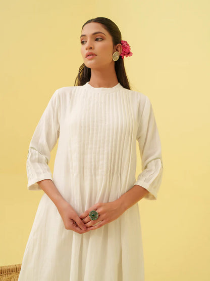 Blooming White Kurta Set