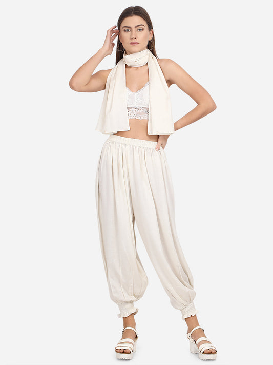 WHITE AFGHANI BOTTOM