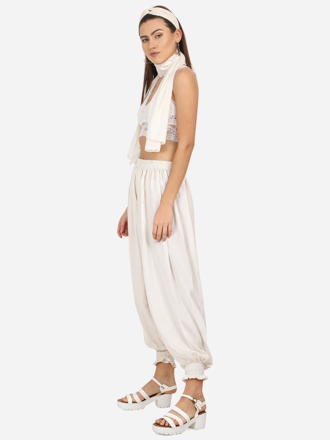 WHITE AFGHANI BOTTOM