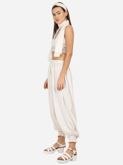 WHITE AFGHANI BOTTOM