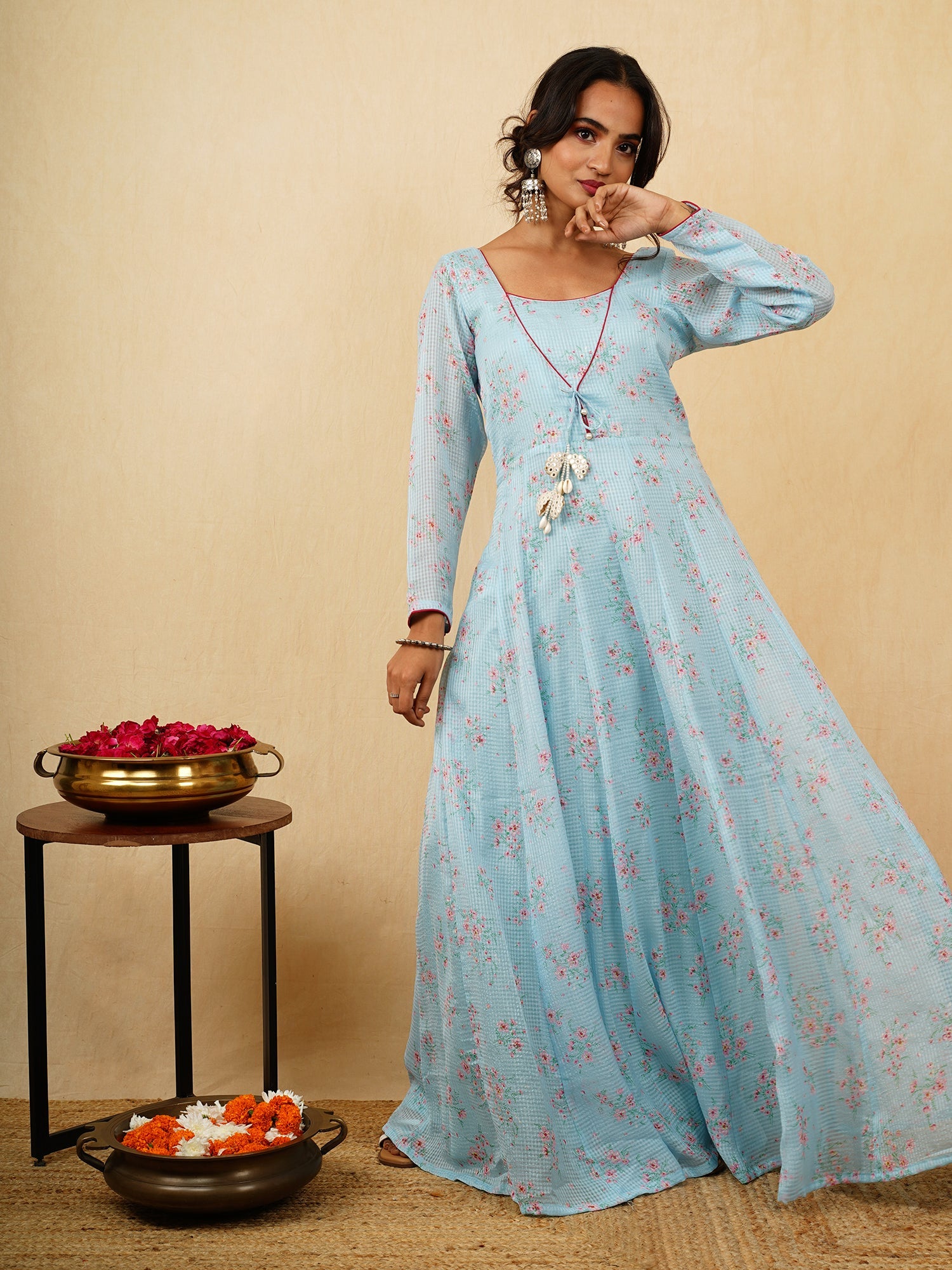 Neelamber - Georgette Long Dress