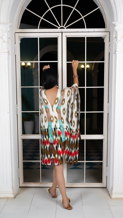 Ikat Silk Beachwear Cover Up