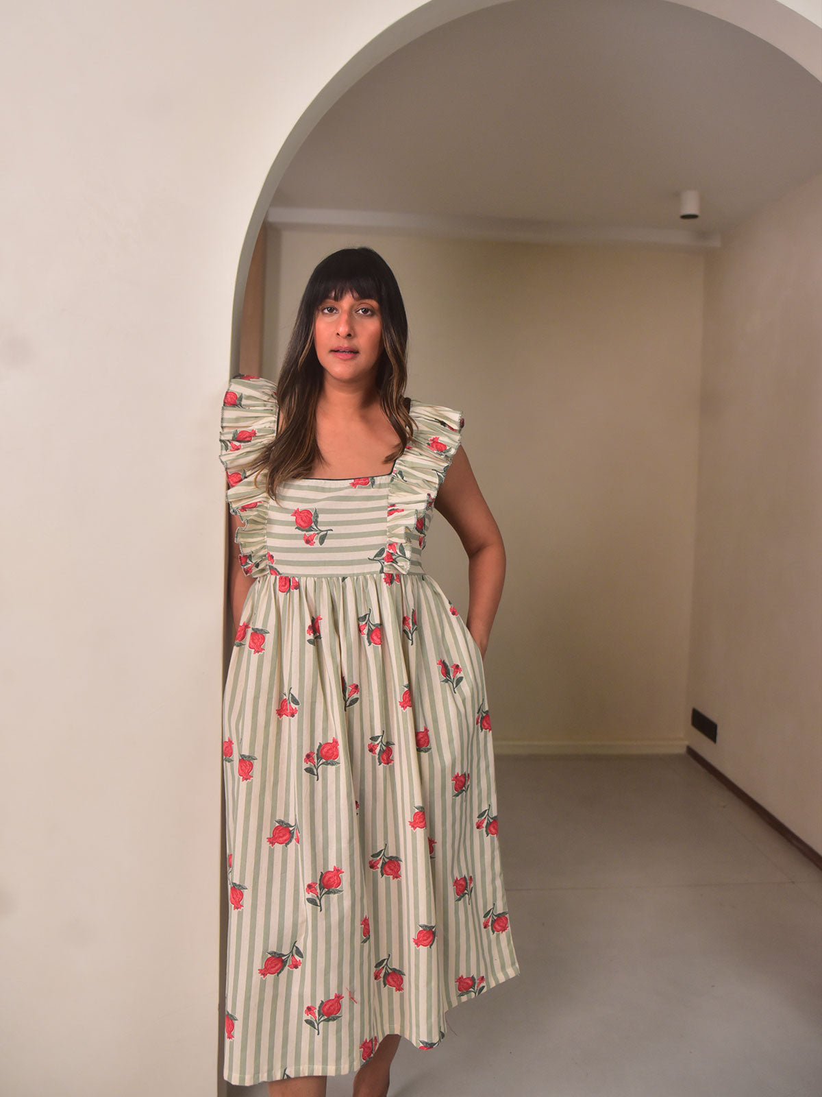 Anar Ruffled Dress