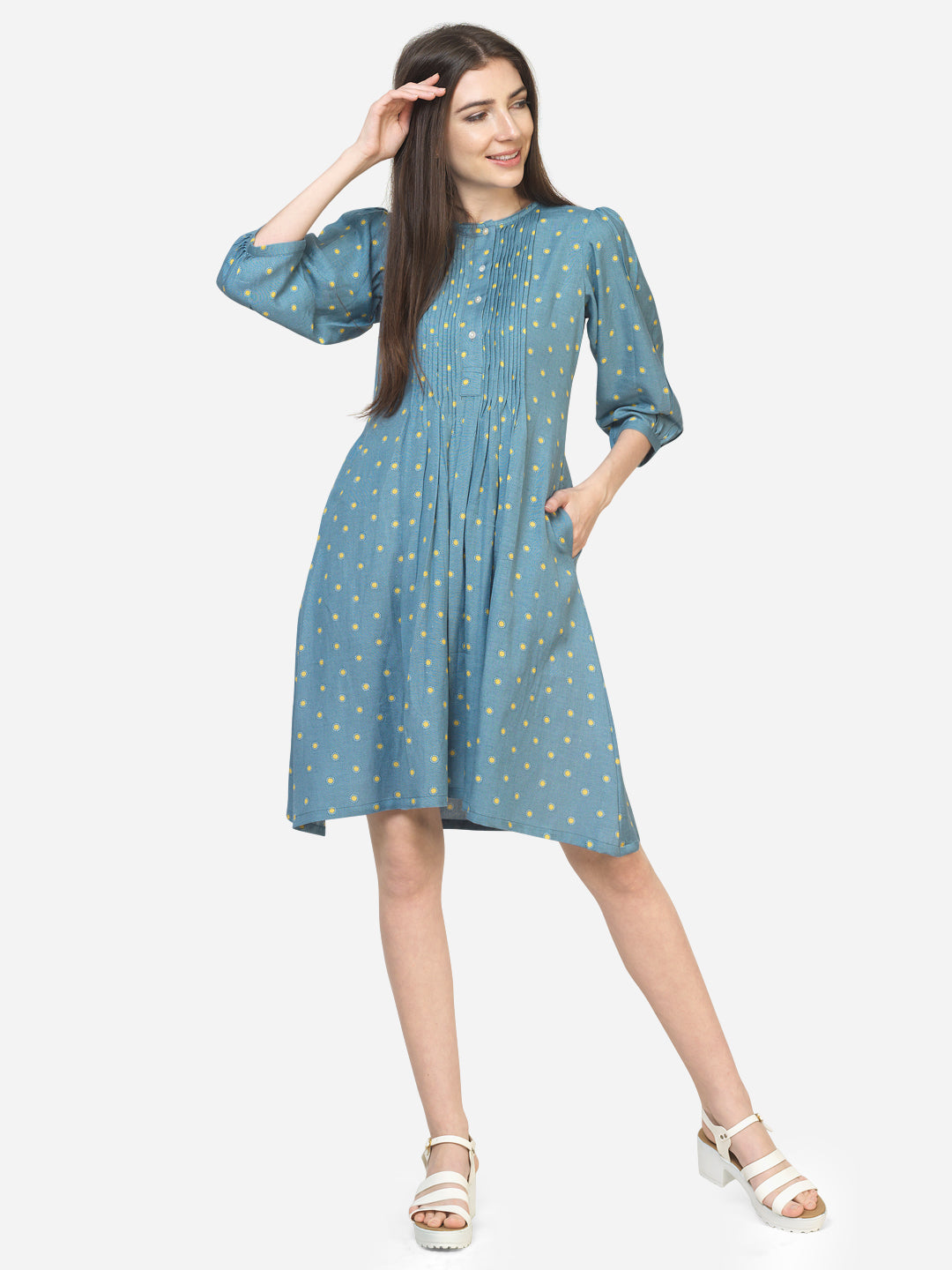 POLKA BROADTUCK DRESS