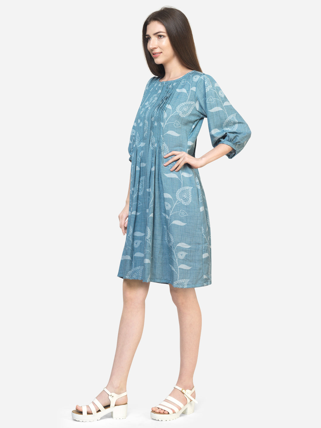 FLORAL BROADTUCK DRESS