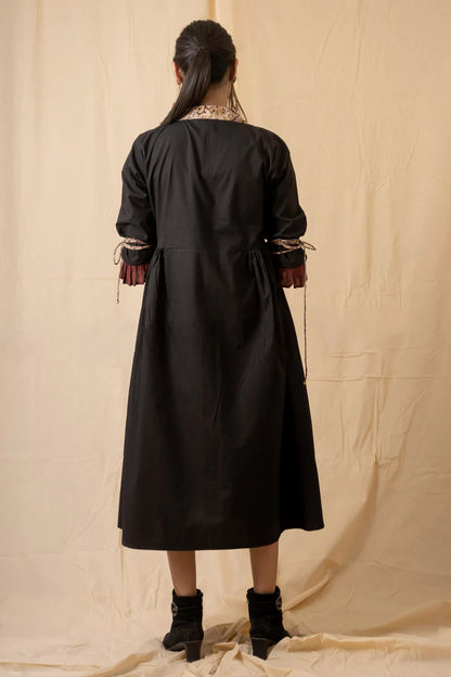 Black Cotton Cambric Dress