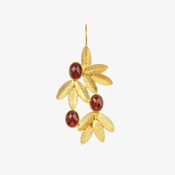 Carnelian Fern Earrings
