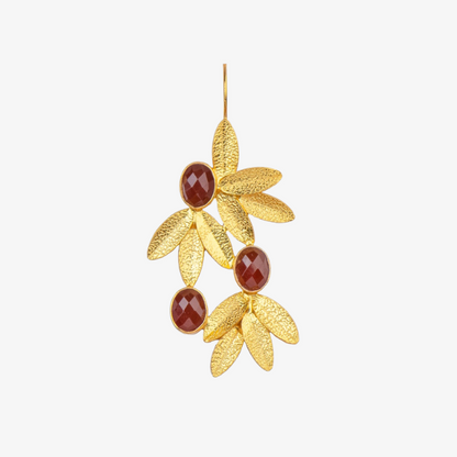 Carnelian Fern Earrings
