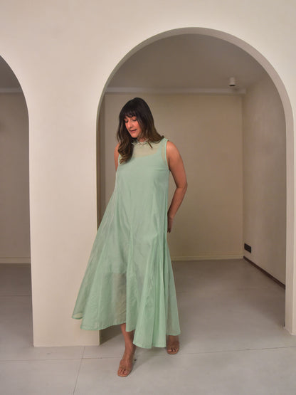 Mei Chanderi Panelled Dress