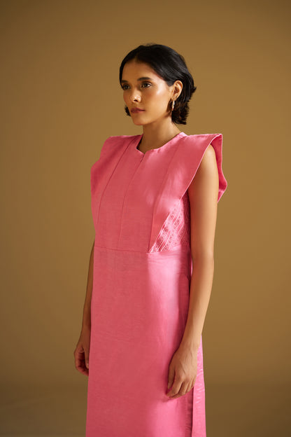 CANDY PINK EMBROIDERED TUNIC SET
